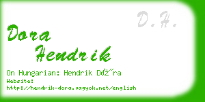 dora hendrik business card